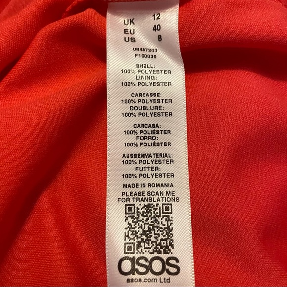 ASOS DESIGN cape back dipped hem midi dress - Picture 7 of 7